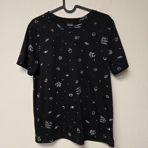Modern Lux Alien Galaxy Graphic T-Shirt Black XL